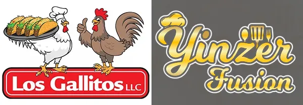 Los Gallitos and Yinzer Fusion logos